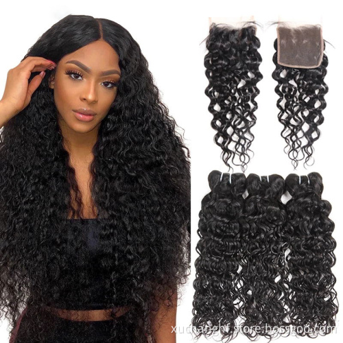 Brazilian Raw Virgin Hair Vendors Free Sample Bundles With Closure 100% Unprocessed Human Hair Extensions Cuticle Aligned Hair